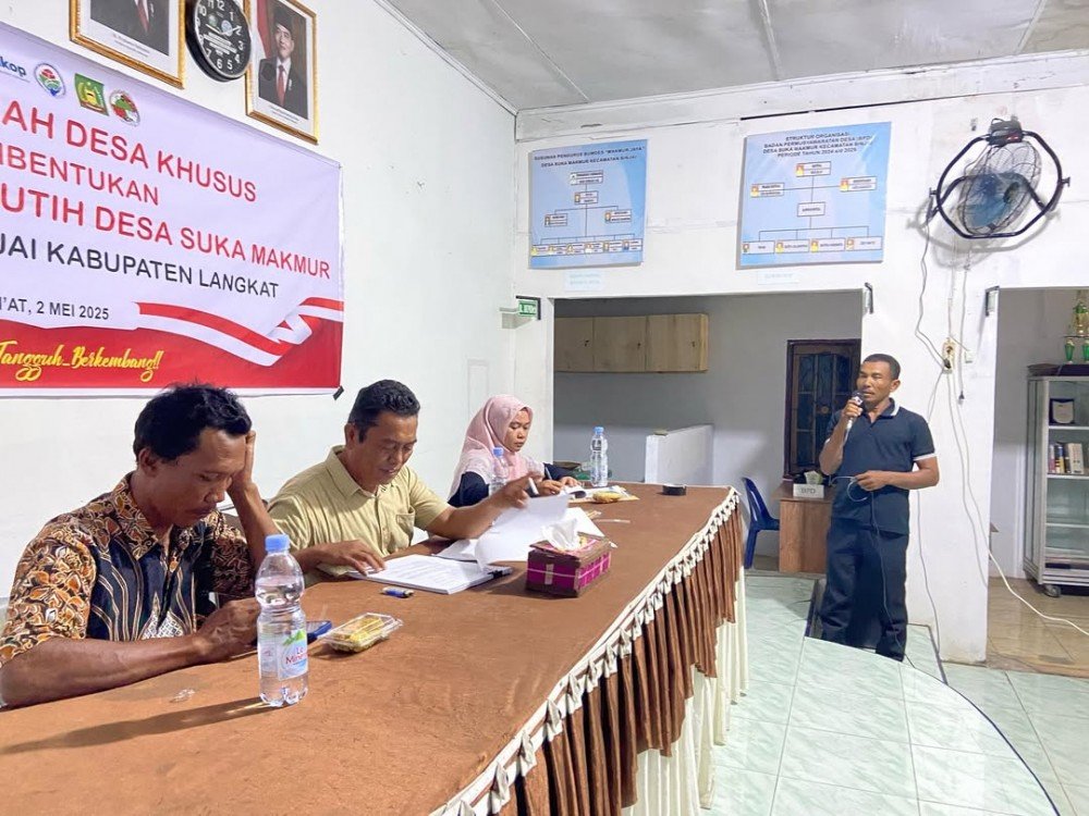 Musyawarah Desa Khusus Digelar, Desa Suka Makmur Resmi Bentuk Koperasi Desa Merah Putih
